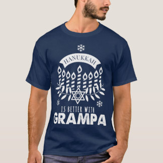 Camiseta Mens Hanukkah é melhor com o Grampa Matando Famíli
