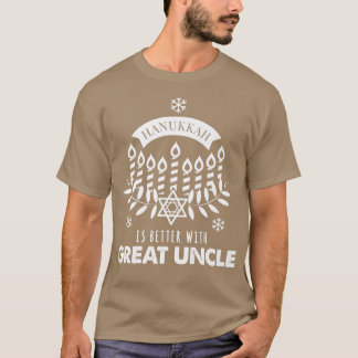 Camiseta Mens Hanukkah é melhor com o Tio Excelente