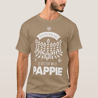 Camiseta Mens Hanukkah Is Better with Pappie Matching Famil