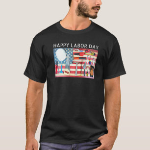 Camiseta Mens Happy Labour Day Legal American Flag Tool Box