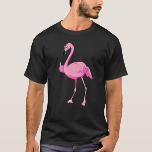 Camiseta Mens Happy Pink Sorrindo Flamingo