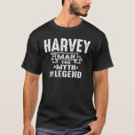 Camiseta Mens Harvey Man Myth Legend Funny Personalized<br><div class="desc">Do you know a cool Harvey? Let them know with this custom Harvey name design. Personalized product for boy,  boyfriend,  father,  grandfather or your friend. Harvey name personalized product,  perfect for birthday party,  thanksgiving,  graduation and Christmas.</div>