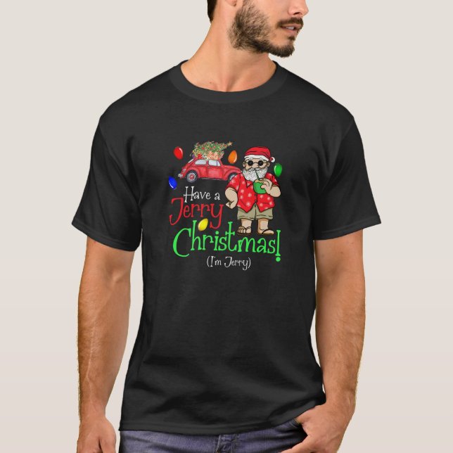 Camiseta Mens Have A Jerry Christmas A Funny Holiday Jerry (Frente)