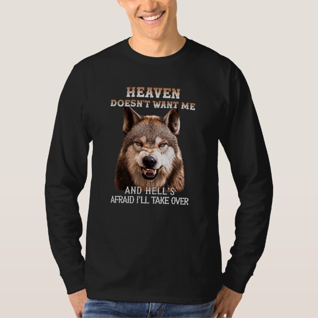 Camiseta Mens Heaven Não Quer Que Eu Leve O Medo Que Eu Lev (Frente)