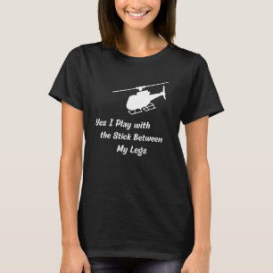 Camiseta Mens Helicopter brinca com palavras dizendo "Pielã