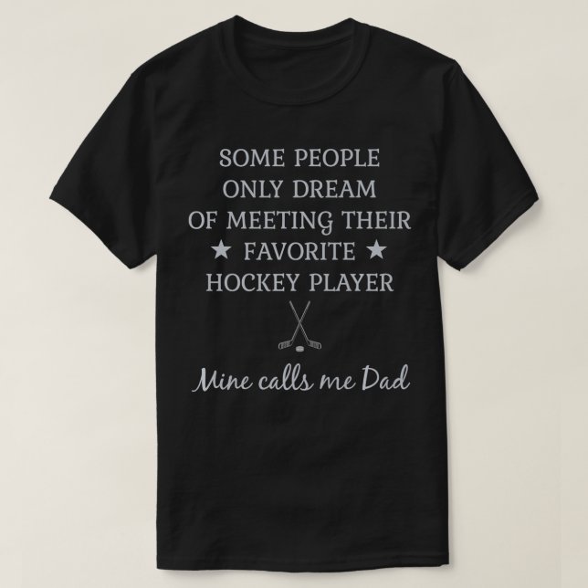 Camiseta Mens Hockey Dad Father of Hockey Player Father's D (Frente do Design)