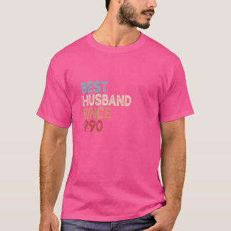 Camiseta Mens Humor Best Husband desde o aniversário de 199