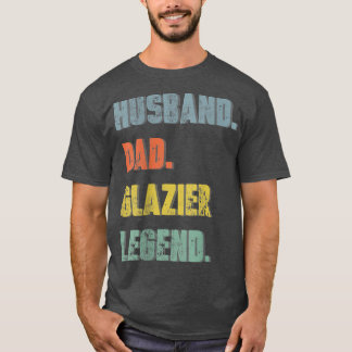Camiseta Mens Husband Dad Glazier Legend Vintage Father's D