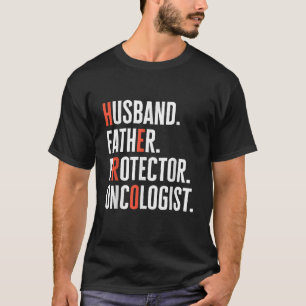 Camiseta Mens Husband Padre Protetor Oncologista Hero Onco
