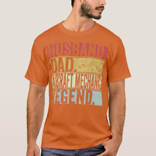 Camiseta Mens Husband Pai Aircraft Legend Gift Para
