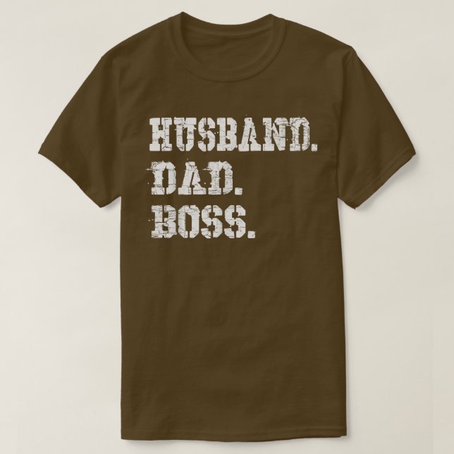 Camiseta Mens Husband Pai Chefe Dia de os pais Engraçado Pr (Frente do Design)