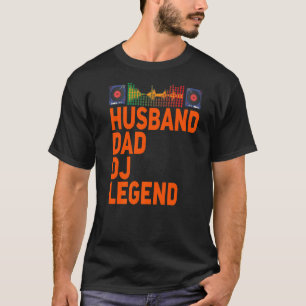 Camiseta Mens Husband Pai Dj Legend Dia de os pais Jockey