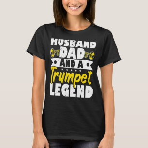 Camiseta Mens Husband Pai E Uma Legenda De Trompete Gordura