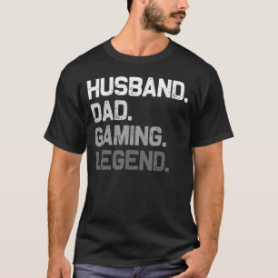 Camiseta Mens Husband Pai Gaming Legend Engraçado Jogador P