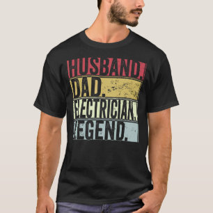 Camiseta Mens Husband Pai Legenda Eletrônica Para Pais