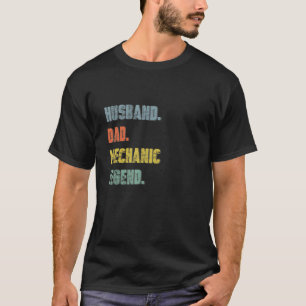 Camiseta Mens Husband Pai Mechanic Legend Vintage do Pai