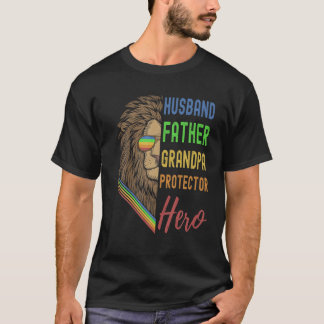Camiseta Mens Husband Pai Padre Vovô Protetor Herói F
