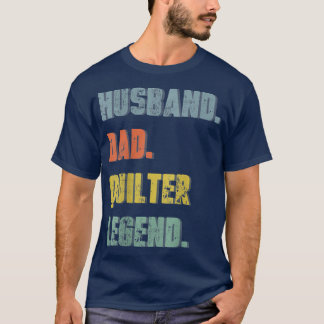 Camiseta Mens Husband Pai Quilter Legend Vintage D