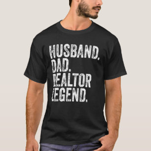 Camiseta Mens Husband Pai Realtor Legenda Shirt Engraçado P