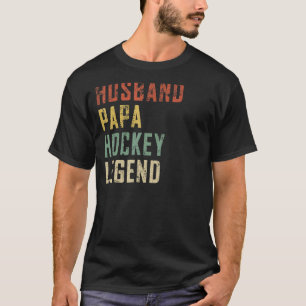 Camiseta Mens Husband Papa Hockey Fath