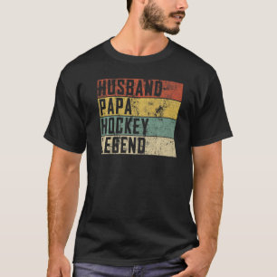 Camiseta Mens Husband Papa Hockey Fath