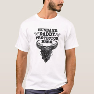 Camiseta Mens Husband Protetor Pai Hero Dia de os pais, Oi