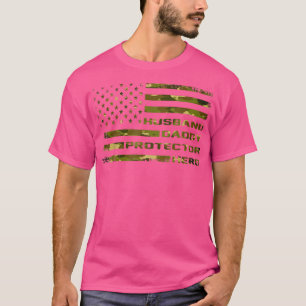 Camiseta Mens Husband Protetor Pai Herói Pais Engraçados Da
