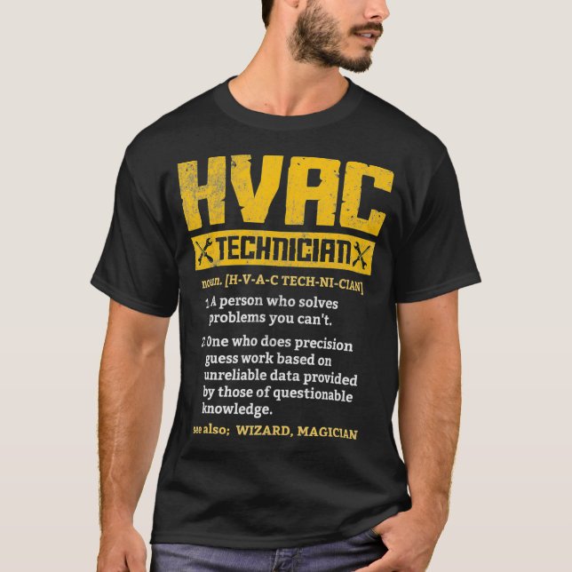 Camiseta Mens HVAC Tech Tee Funny TechnicEngenheiro Repai (Frente)