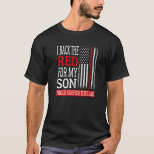 Camiseta Mens I Back O Vermelho pelo Pai F do Meu Filho Bom