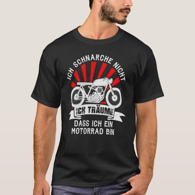Camiseta Mens I Don't Snore Motorcycle (Frente)