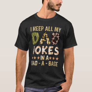 Camiseta Mens I Keep My Pai Piadas In A Pai Um Retrato Base