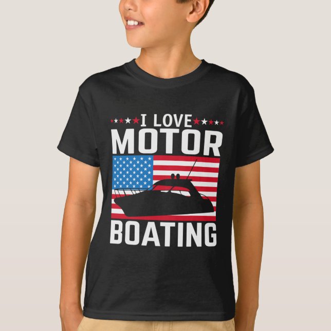 Camiseta Mens I Love Motor Barco Teto Nitro B (Frente)
