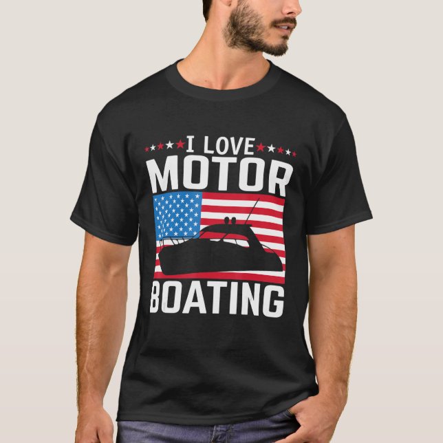 Camiseta Mens I Love Motor Barco Teto Nitro B (Frente)