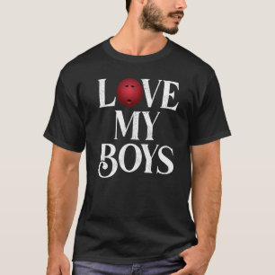 Camiseta Mens I Love My Boys Boliche Boliche Pai do Pai