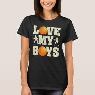 Camiseta Mens I Love My Boys Mesa Tênis Dia de os pais