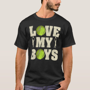 Camiseta Mens I Love My Boys Tênis Dia de os pais Da