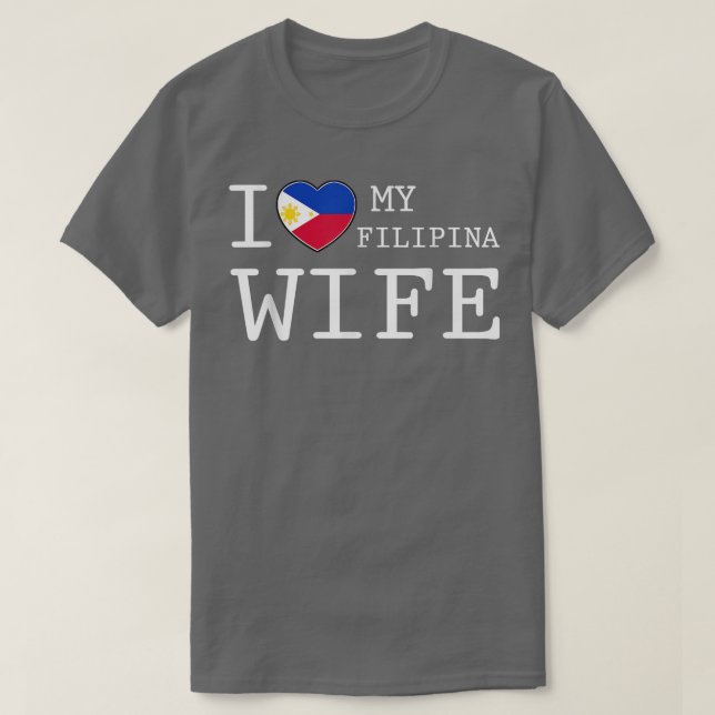 Camiseta Mens I love my Filipina Wife T (Frente do Design)