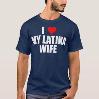 Camiseta Mens I Love My Latina Wife Cute Husband Matando P