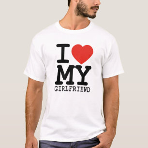 Camiseta Mens I Love My Namorada Family Mating Valentin