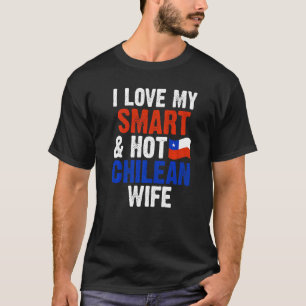 Camiseta Mens I Love My Smart & Hot Chilan Wife Chile Husb