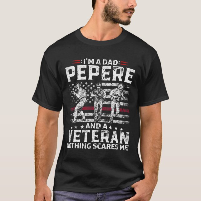 Camiseta Mens I_m Um Pai Pepere Shirt Veterano Padre_s Day  (Frente)