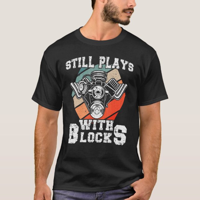 Camiseta Mens I Play With Blocks Turbo Tuner (Frente)