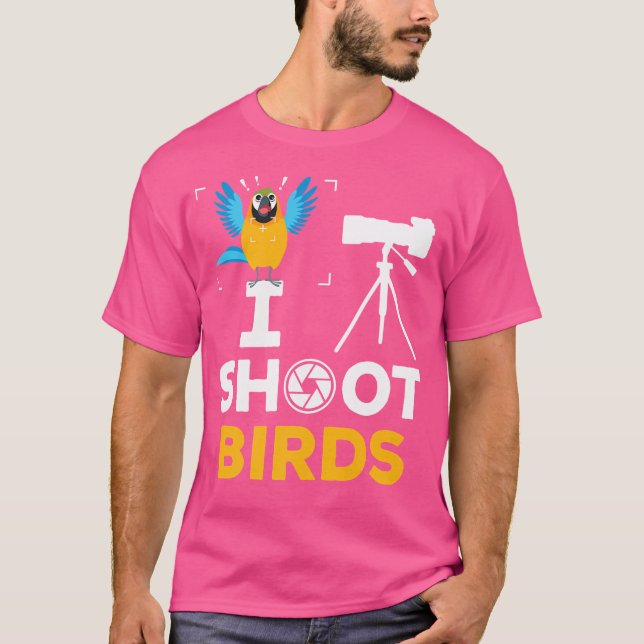 Camiseta Mens I Shoot Birds - Funny Photographer Bird Photo (Frente)