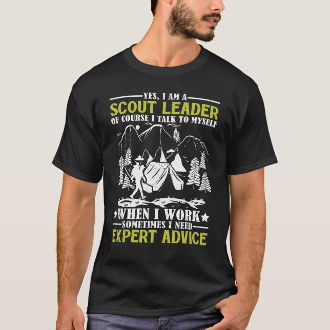 Camiseta Mens I talk to myself SPL Scout Leaders boys scout (Frente)