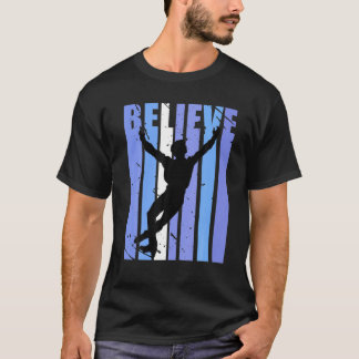 Camiseta Mens Ice Skater Figura Patre Retrovisores Vin