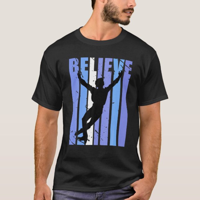 Camiseta Mens Ice Skater Figura Patre Retrovisores Vin (Frente)