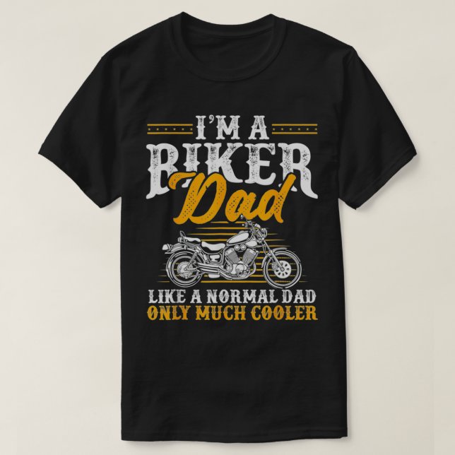 Camiseta Mens I'm a Biker Dad Funny Motorcycle Rider Dad Fa (Frente do Design)