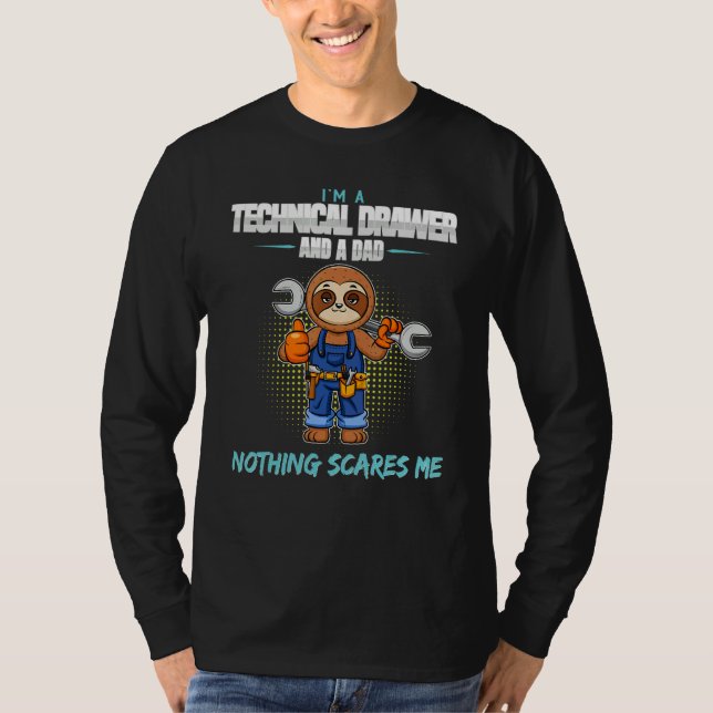 Camiseta Mens I'm A Technical Drawer And A Dad Nothing Scar (Frente)