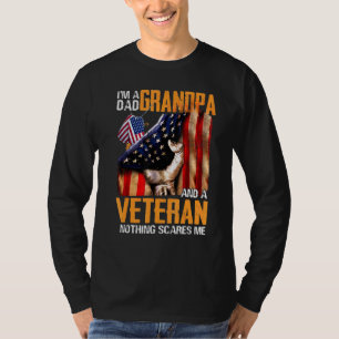 Camiseta Mens Im Um Pai Vovô Veterano Dia de os pais Americ