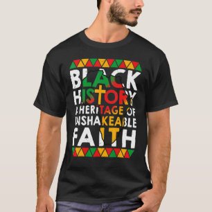Camiseta Mens Inabaláveis Fé Afro-Americana Melanin Black